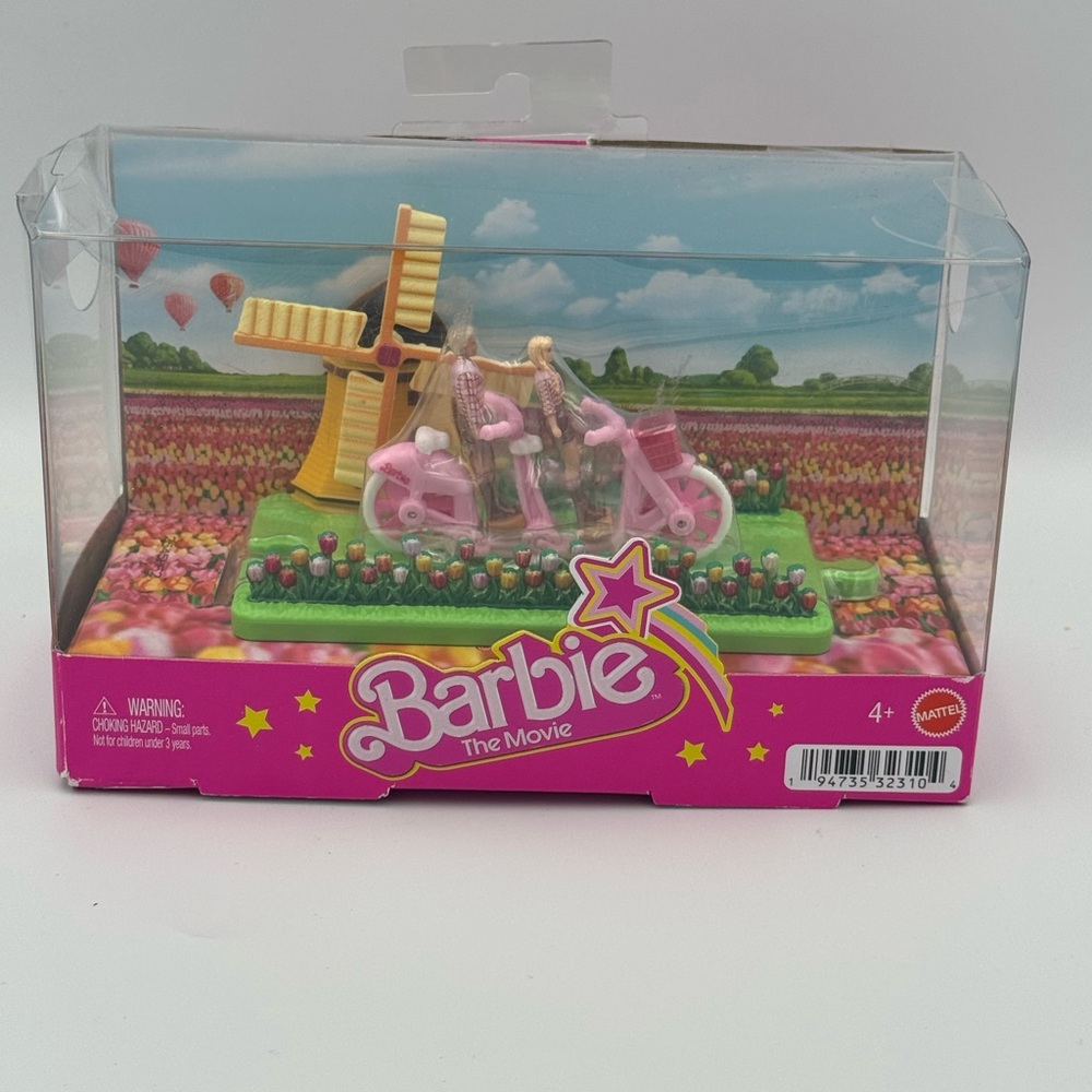 Barbie Mini BarbieLand The Movie Windmill Bicycle Travel Set Barbie Ken NEW